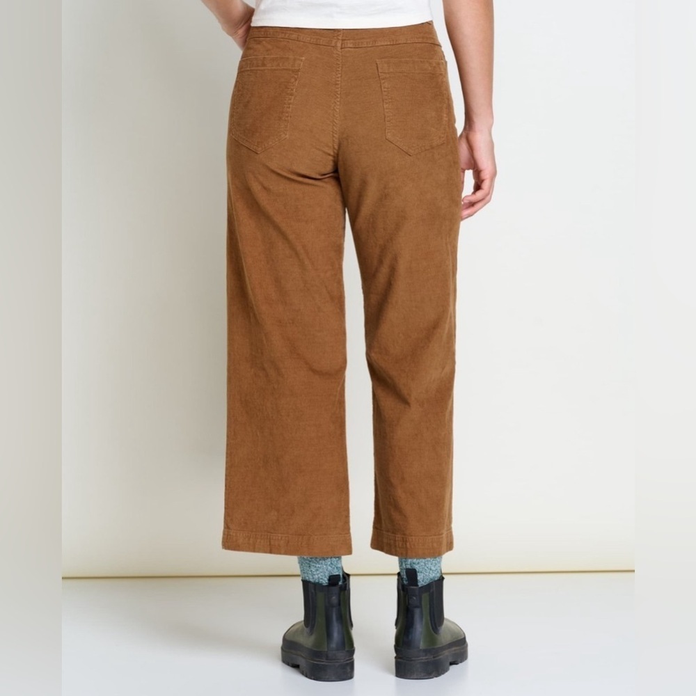 NWT Toad&Co Honey Brown Organic Cotton & Hemp Karuna Corduroy Cropped Pants - Picture 5 of 5
